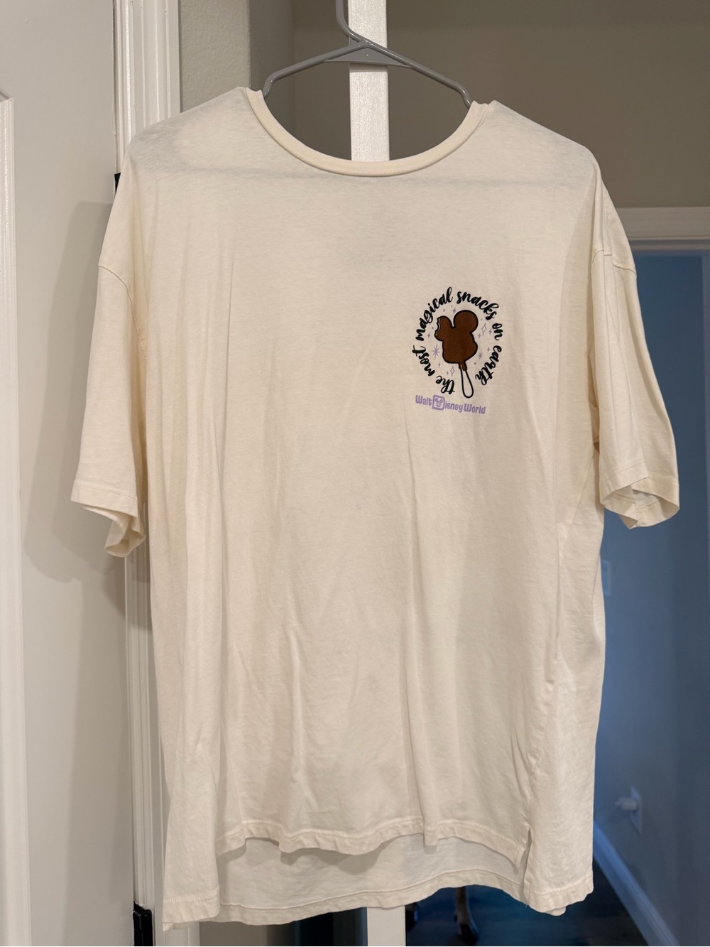 Disney parks WDW Sleeve T-Shirt with Chocolate Mickey Ice Cream Graphic medium